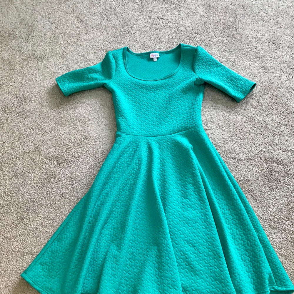 LuLaRoe Nicole quilted texture gorgeous teal color